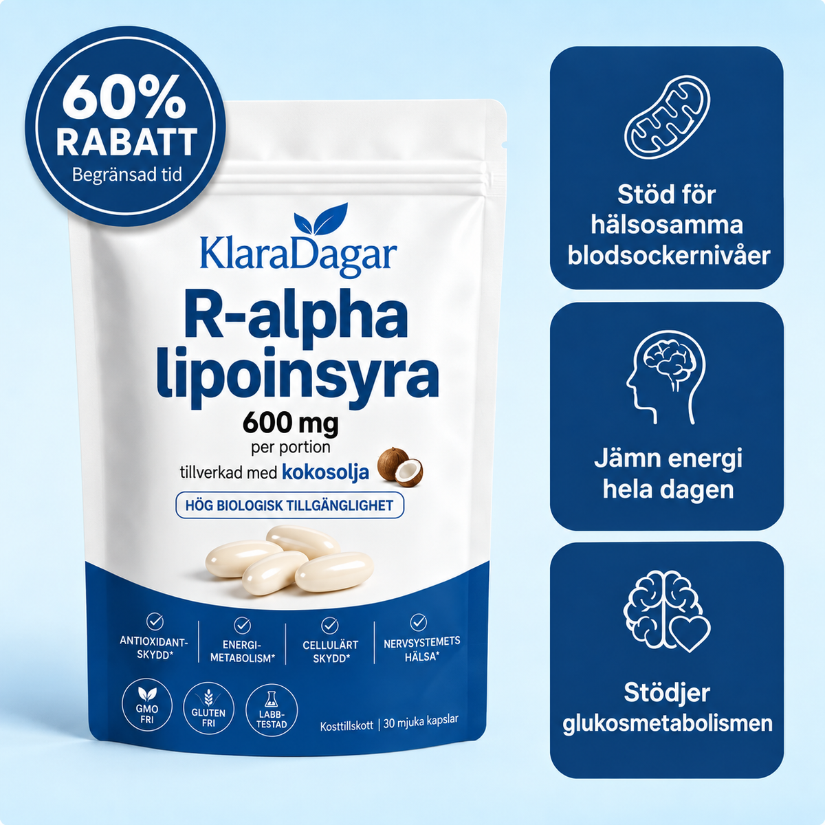 R-Alfa-Liponsyra 600 mg – Ren R-Form